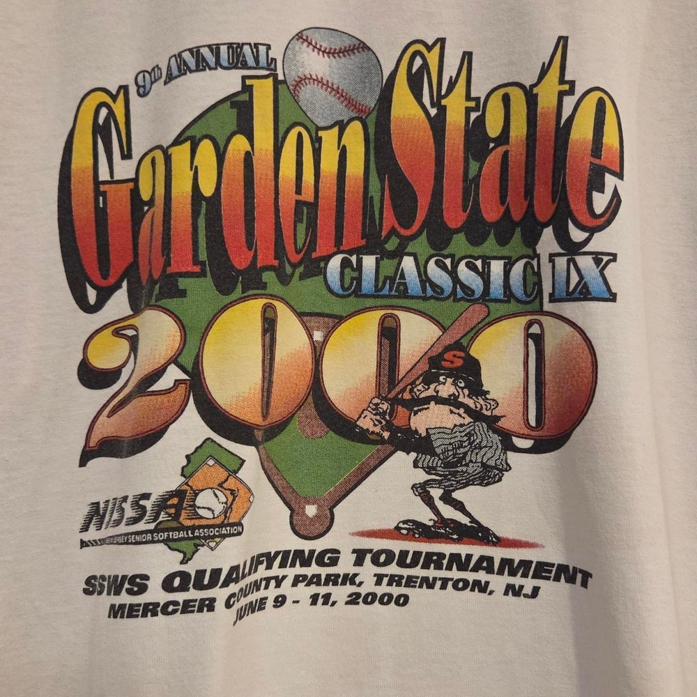 Vintage Fruit of the Loom Best Garden State Classic 2000 T-Shirt NJ XL White